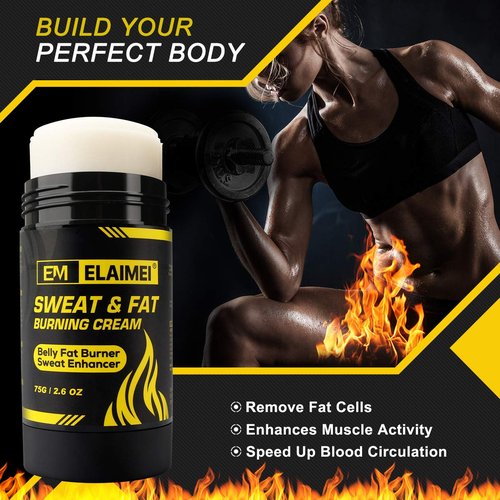 ELAIMEI Fat Burning Sweat Cream - Weight Loss Workout Enhancer Gel for Belly & Tummy | Anti-Cellulite Massage Cream for Men & Women