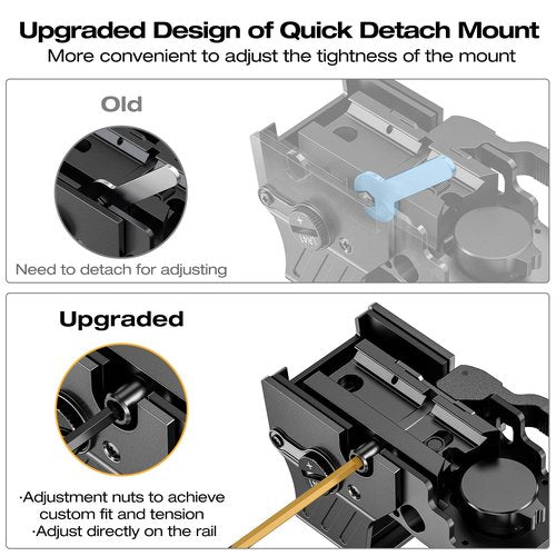 MidTen 1X22X33 Red Green Dot Sight 4 Reticles Reflex Sight Quick Detach Mount 20mm Rail