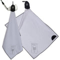 Proper Company Golf Magnetic Golf Towel (White) Microfiber Golf Towel | Ultra Absorbant Waffle Pattern | Extra Strong Magnet for Golf Cart or Clubs