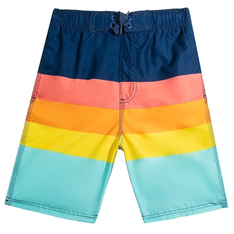 Kanu Surf Boys' Echo Quick Dry UPF 50+ Beach Swim Trunk - Variation Infinite Multi+10-12