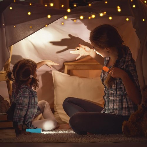 FASTPRO 9-LED Mini Flashlight Set - 4-Pack with Pre-Installed AAA Batteries | Ideal for Camping & Events