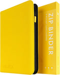 Vault X 9 Pocket Trading Card Zip Binder - Premium Exo-Tec Material, Holds 360 Cards | Yellow