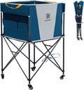 Ever Advanced Rolling Ball Storage Cart - Lockable Wheels & Collapsible Design | 33x22.8in/45x25in Multi-Sport Organizer
