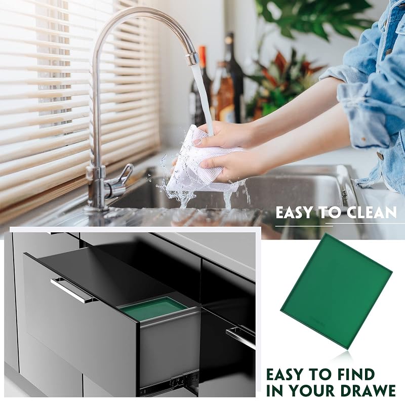 Green 8 Pcs Silicone Dehydrator Sheets & 10 Pcs Mesh Mats - Non-Stick, Reusable for Fruit Leather, Jelly & Snacks (Variation: Green)