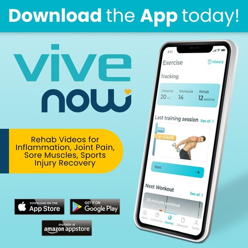 Vive Kinesiology Tape (105 Feet) - Therapeutic Athletic Support Tape - Uncut Kensio Roll - Muscle and Joint Recovery for Shoulder, Back, Knee, Elbow and Ankle Pain Relief - Waterproof for Sports