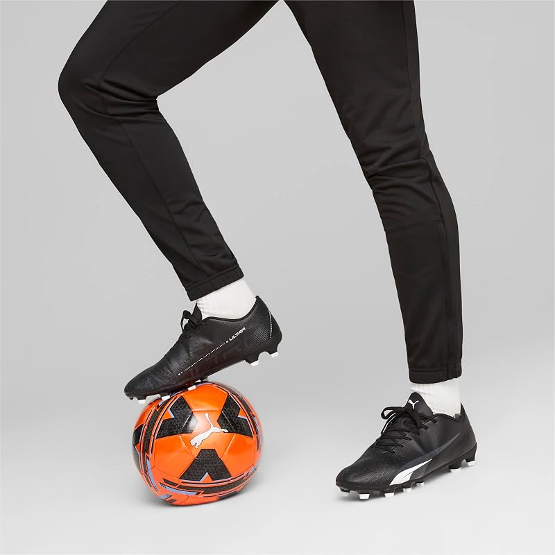 PUMA Ultra Play Firm Ground Soccer Cleats - Black/White, Size 7