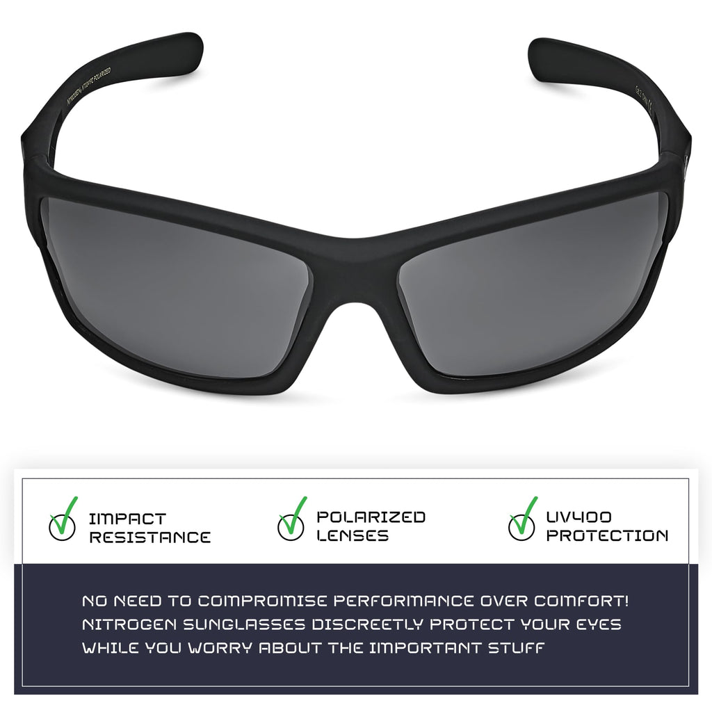 Nitrogen Polarized Wrap Around Sport Sunglasses for Men Women UV400 Driving Fishing Running Sun Glasses