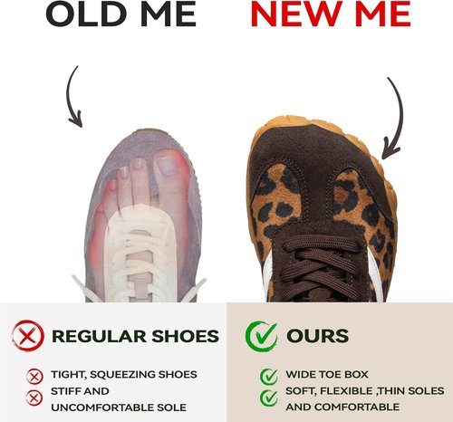 Barefoot Shoes | Women’s Casual Sneakers with Wide Toe Box - Lightweight & Breathable Unisex Design