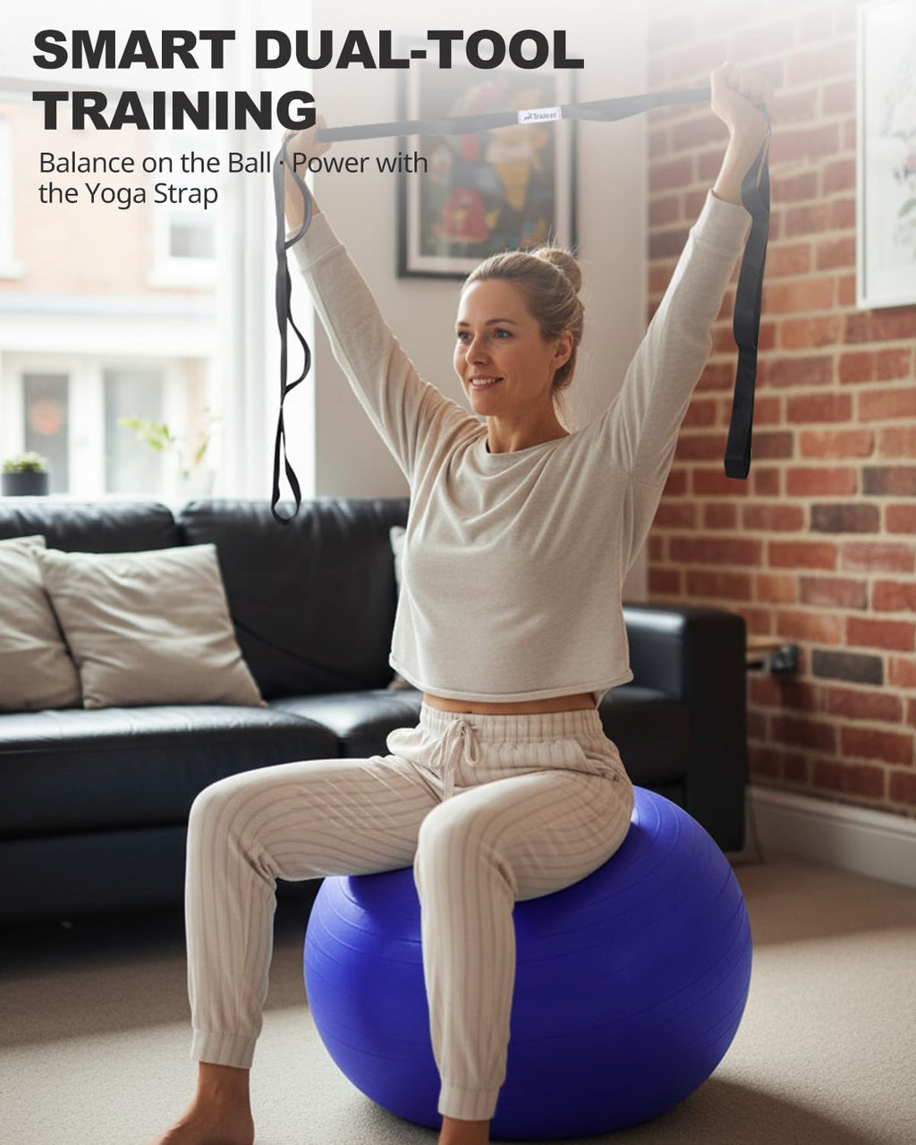 Trideer Exercise Ball - Stability Ball for Yoga, Pilates & Fitness | Home Gym & Office Chair, 5 Sizes Available