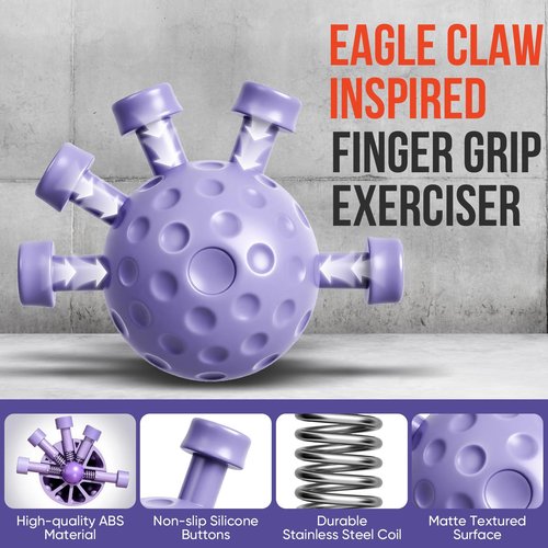 TEAWOO 10-Pack Grip Strength Trainer Kit, Adjustable Forearm Strengthener, 3 Colors Hand Grip Strengthener Balls, Finger Exerciser & Stretcher for Strength Training, Recovery & Flexibility