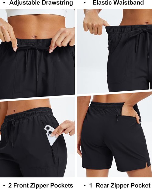 MAGCOMSEN Women's Hiking Shorts - Quick Dry, Lightweight, UPF 50+ | Casual Athletic Shorts with Pockets
