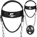 SAWANS Neck Trainer Harness for Weight Sports - Neck Stretcher & Head Trainer - Adjustable, Black