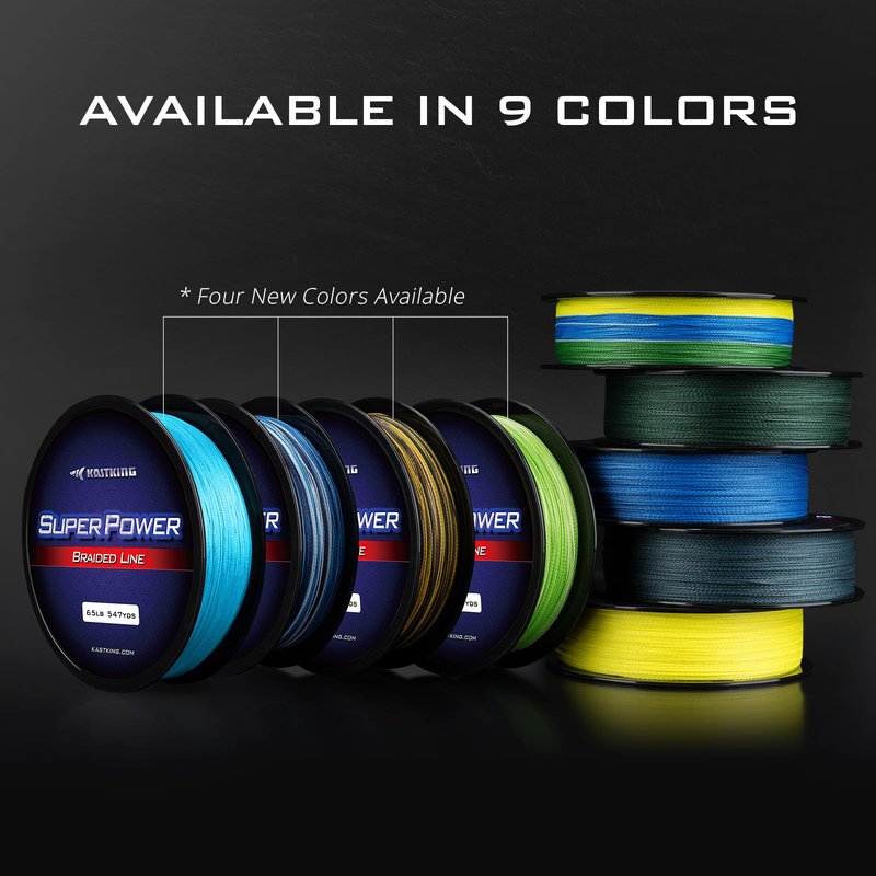 KastKing Superpower Braided Fishing Line, Blue Camo, 50LB, 1097 Yds