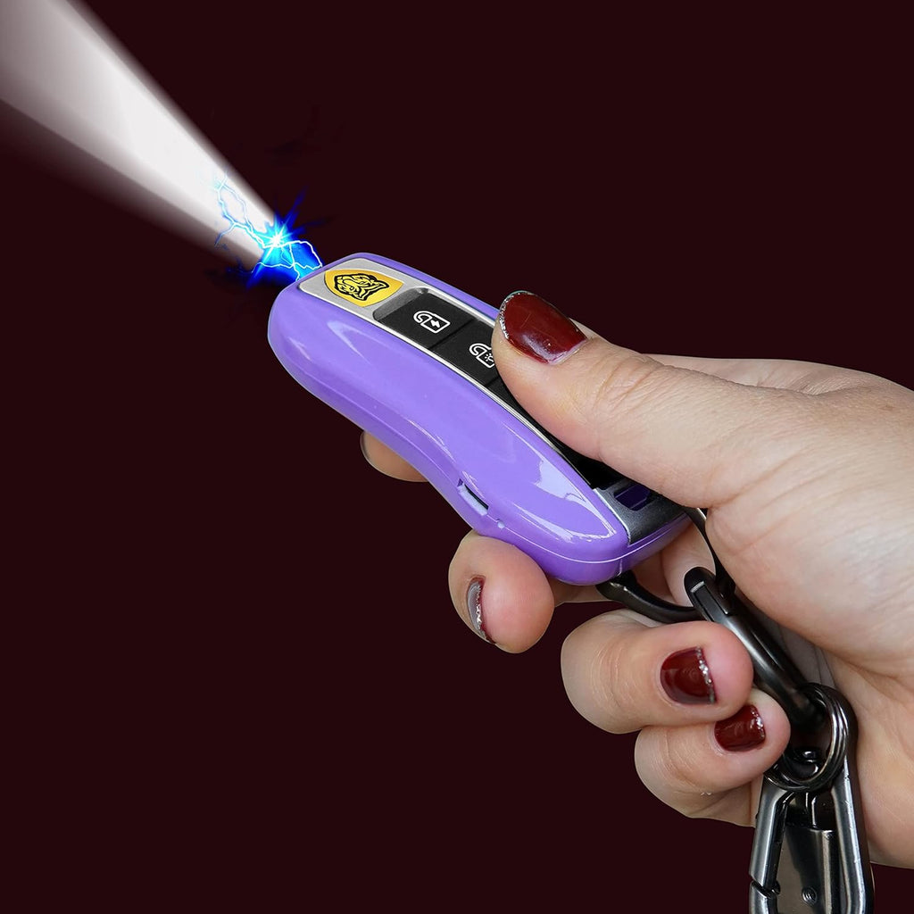 Skiennix Rechargeable Stun Gun - Self-Defense with LED Flashlight for Women | Compact & Powerful