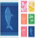 Oversized Cotton Turkish Beach Towels 72"x36" Lightweight Quick Dry Sandless Pool Swim Towel Large No Sand Adult Travel Compact Blanket Essentials Cruise Accessories Must Haves Orange lobster