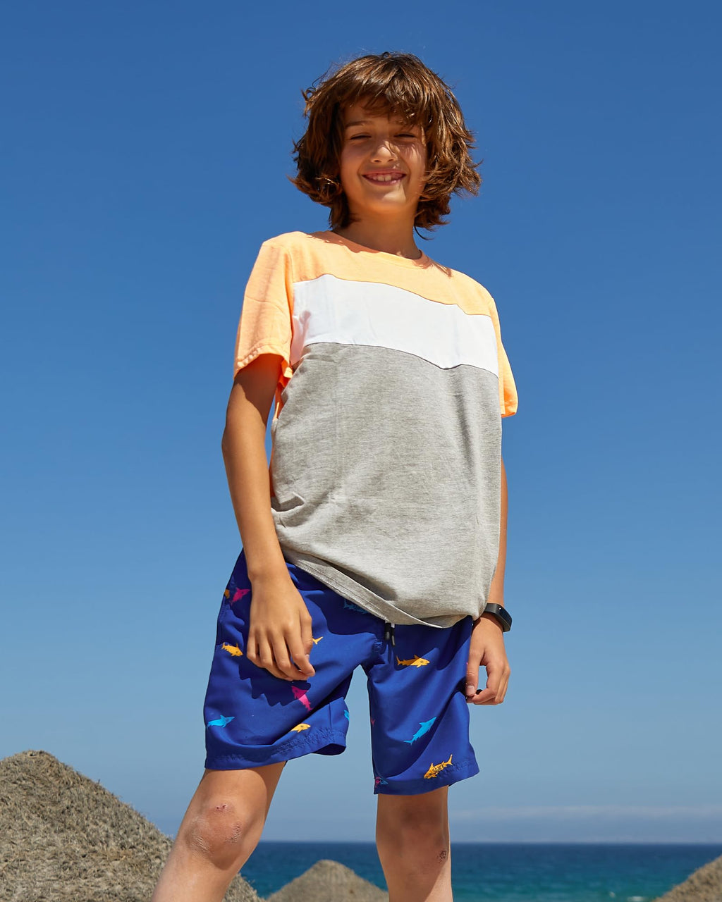 maamgic Boys Swim Trunks Toddler Swim Shorts Little Boys Bathing Suit Swimsuit Toddler Boy Swimwear,Royal Blue,4 T