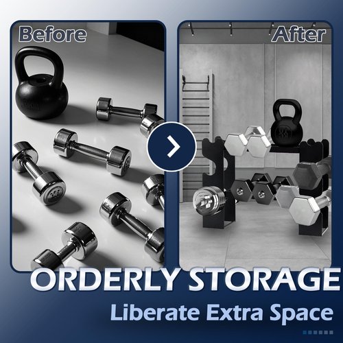 MLOHASING Dumbbell Rack Stand Only - Barbell Iron Weight Rack for Small Dumbbells - Dumbbell Rack with Handle for Home Gym Workout