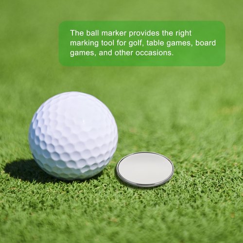 PATIKIL Golf Ball Marker 1 Inch, 12 Pack Metal Blank Ball Markers Position Marking Disc Golf Divot Tool Accessory for Men Women Golfers Table Games, Silver