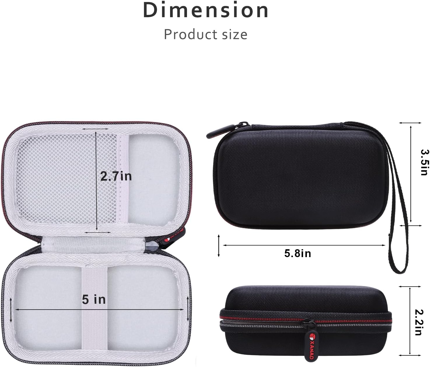 XANAD Hard Case for EMAY 6L Portable ECG Monitor - Durable Protection & Lightweight Design