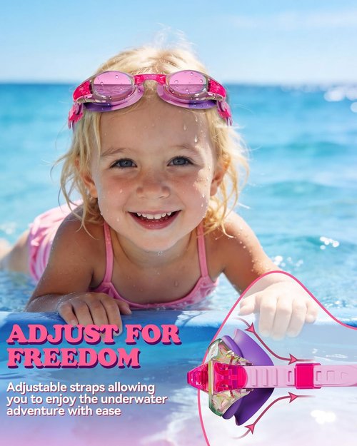 Aegend Kids Swimming Goggles - Anti-Fog, UV Protection | 2-Pack for Ages 4-16, Boys & Girls