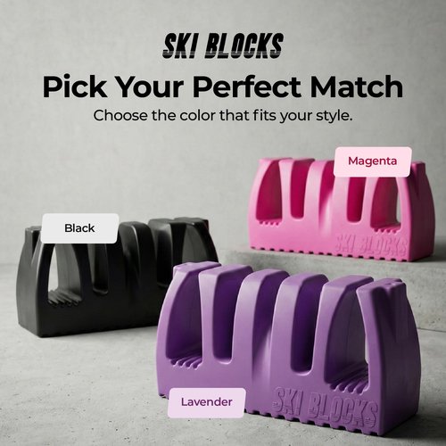 Magnetic Ski & Gear Mount – Portable Holder for Skis, Snowboards, Fishing Rods & Bikes | Vehicle, Garage & Cargo Organizer | Made in USA | Magenta
