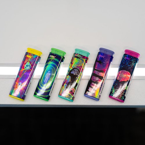 MK Windproof Jet Flame Lighters - 5PCS Striking Design | Refillable Butane Lighters for Camping & Outdoor Use