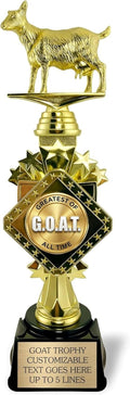 Goat Trophy | 13” Customizable Award with Engraving - Funny Office Gift for Champion, Boss, or Dad