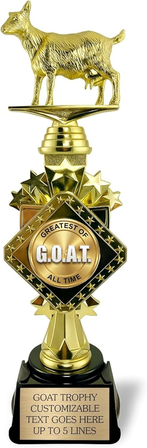 Goat Trophy | 13” Customizable Award with Engraving - Funny Office Gift for Champion, Boss, or Dad