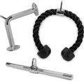 Yes4All Cable Machine Attachments - Versatile Row Handles, Tricep Rope & Bars for Home Gym | Load Up to 880 LB