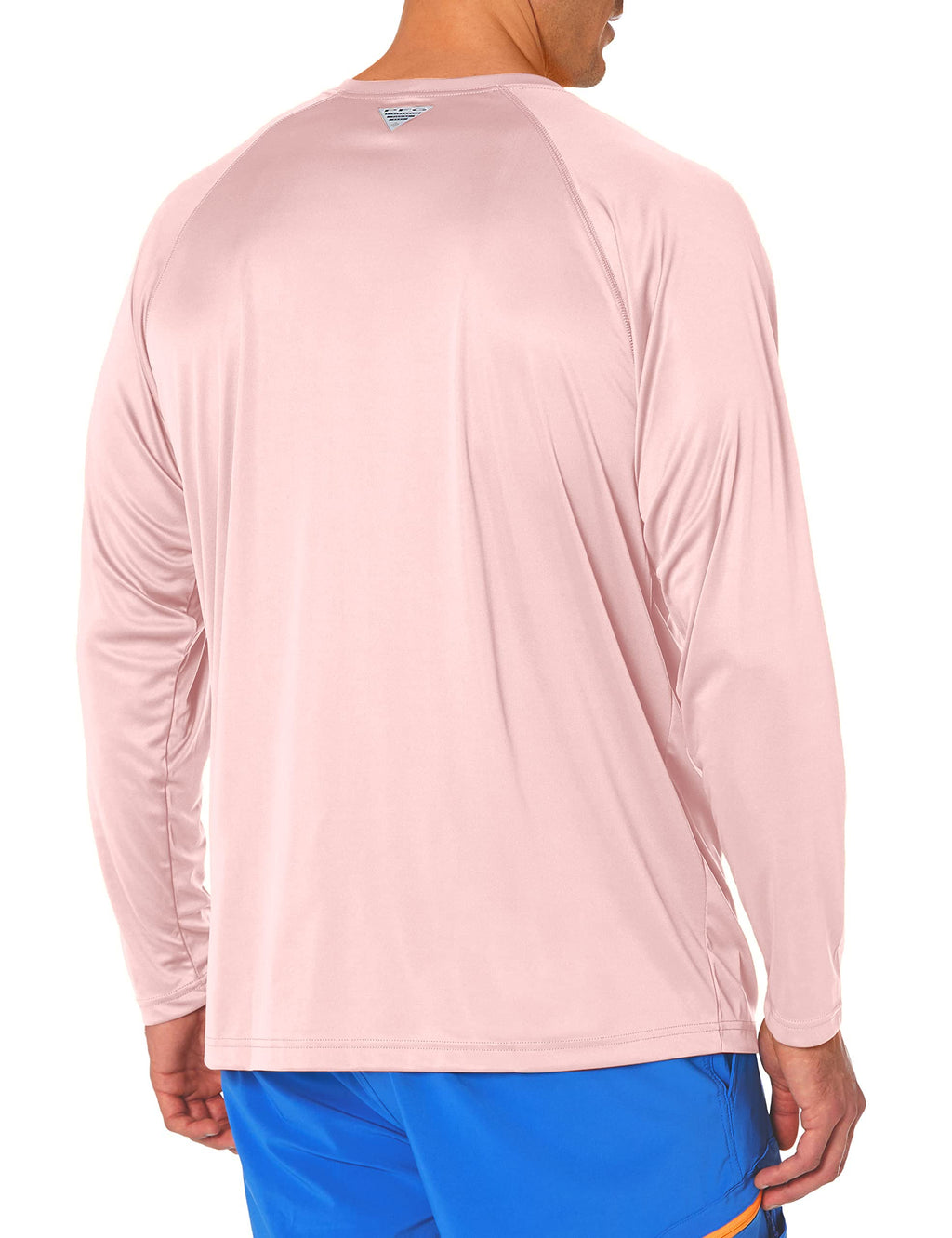 Columbia Men's Terminal Tackle Long Sleeve Shirt, Cherry Blossom/Vivid Blue, Medium