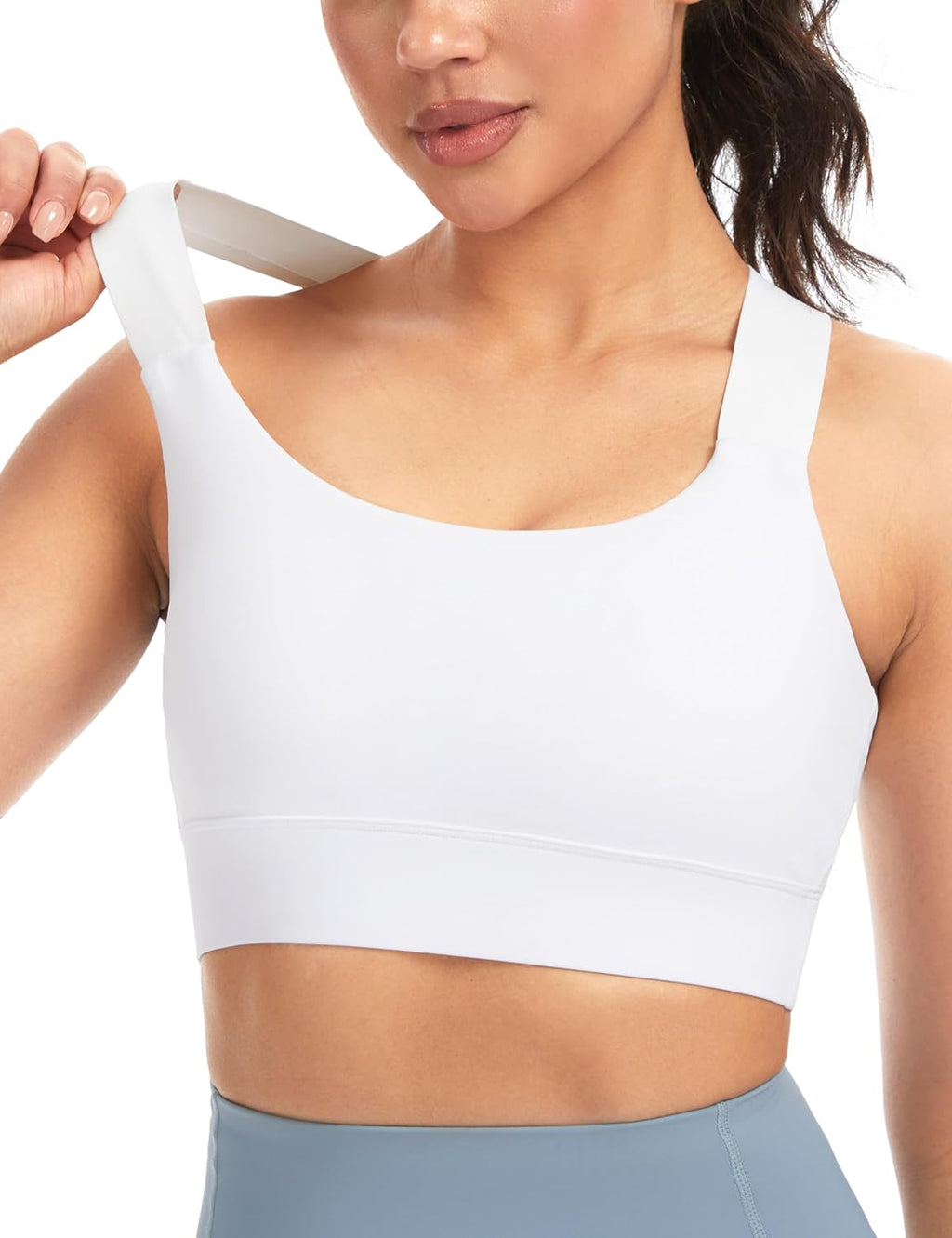 The Gym People Women's V Cross Back Sports Bra - Padded, Stretchy, Perfect for Running & Yoga