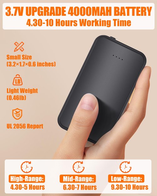 Heated Insoles Battery Powered - Arch Support Cuttable Heating Insoles for Women and Men, Upgraded 4000mAh Battery Pack