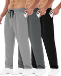 Skiennix Men's Sweatpants - Comfortable Mesh Open Bottom Joggers with Pockets | Loose Fit for Gym & Casual Wear