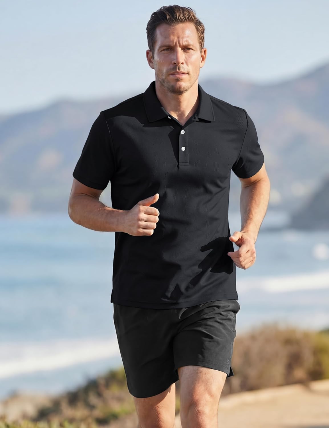 TACVASEN Mens Golf Shirt Dry Fit Mens Polo Shirts Short Sleeve Performance Golf Polos for Men with Collar Work Shirts