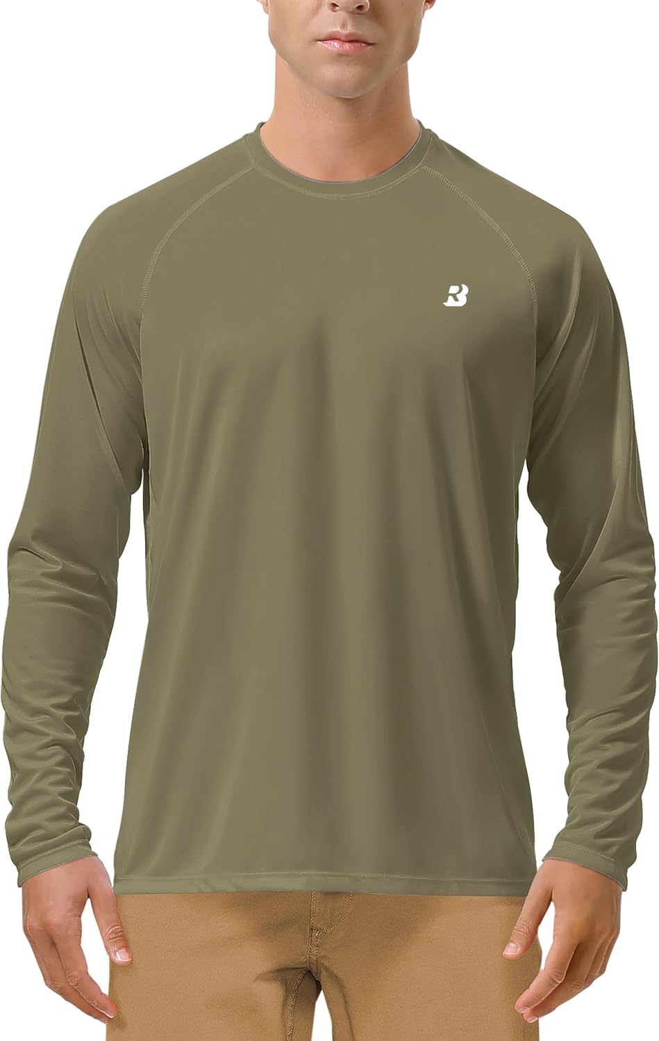 Roadbox Men's UPF 50+ UV Sun Protection Long Sleeve Shirt - SPF Rash Guard for Outdoor Activities