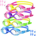 Skiennix Kids Swim Goggles - Anti-Fog UV Protection for Ages 4-14 | Waterproof with Nose Clips & Earplugs