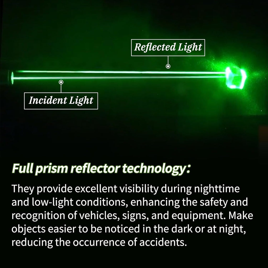 Super Reflection Reflective Stickers by 20 Pcs | Waterproof Safety Tape for Cars, Bikes & Helmets - 3.15" X 1.18"