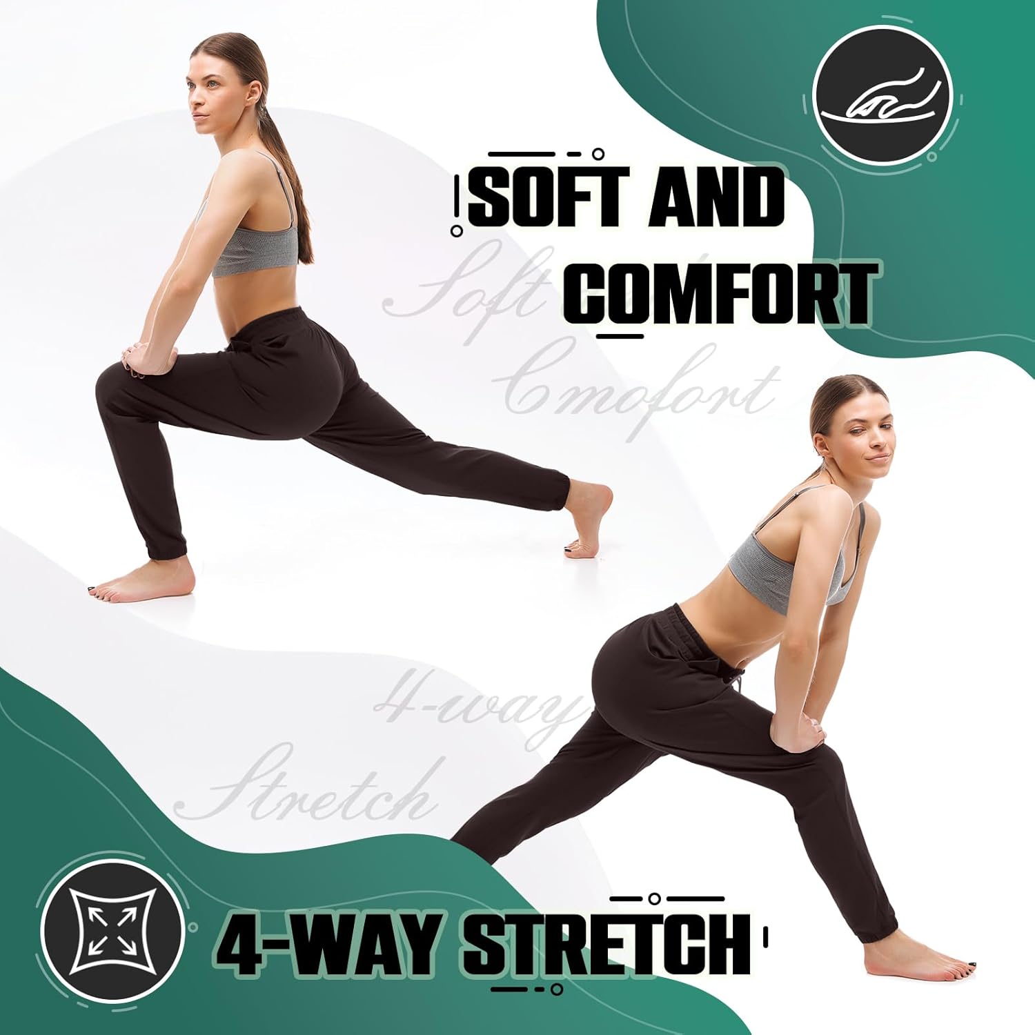 Walifrey Women's Joggers - Comfortable Drawstring Sweatpants with Pockets for Lounging & Workout