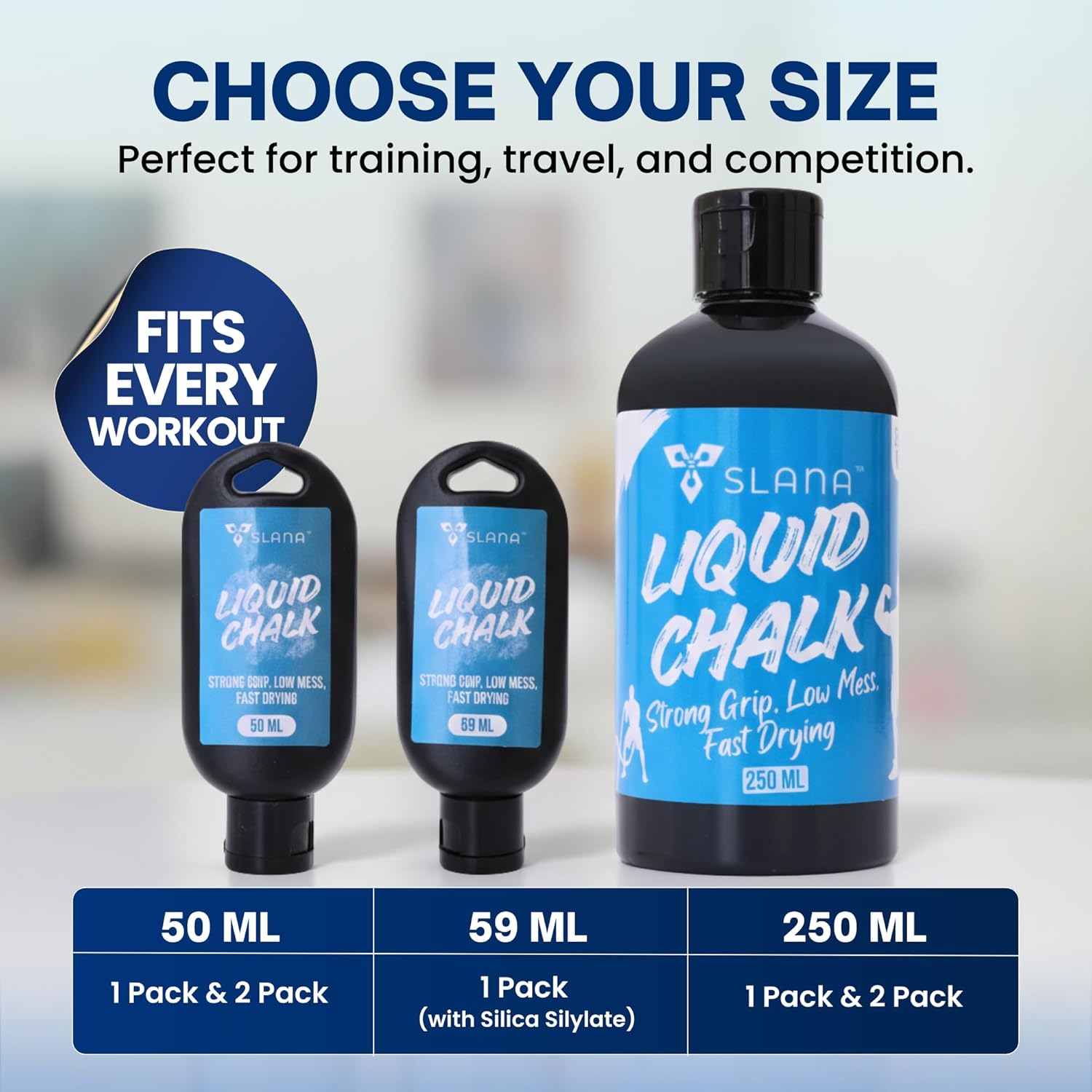 Skiennix Liquid Chalk for Gym & Weightlifting - Fast Drying, Mess-Free Formula | Dust-Free & Skin-Safe for Climbing & Training