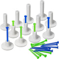 Seticek Rubber Golf Tees - Durable & Stable for Mats | 32 Pcs in 6 Mixed Sizes & 2 Variants