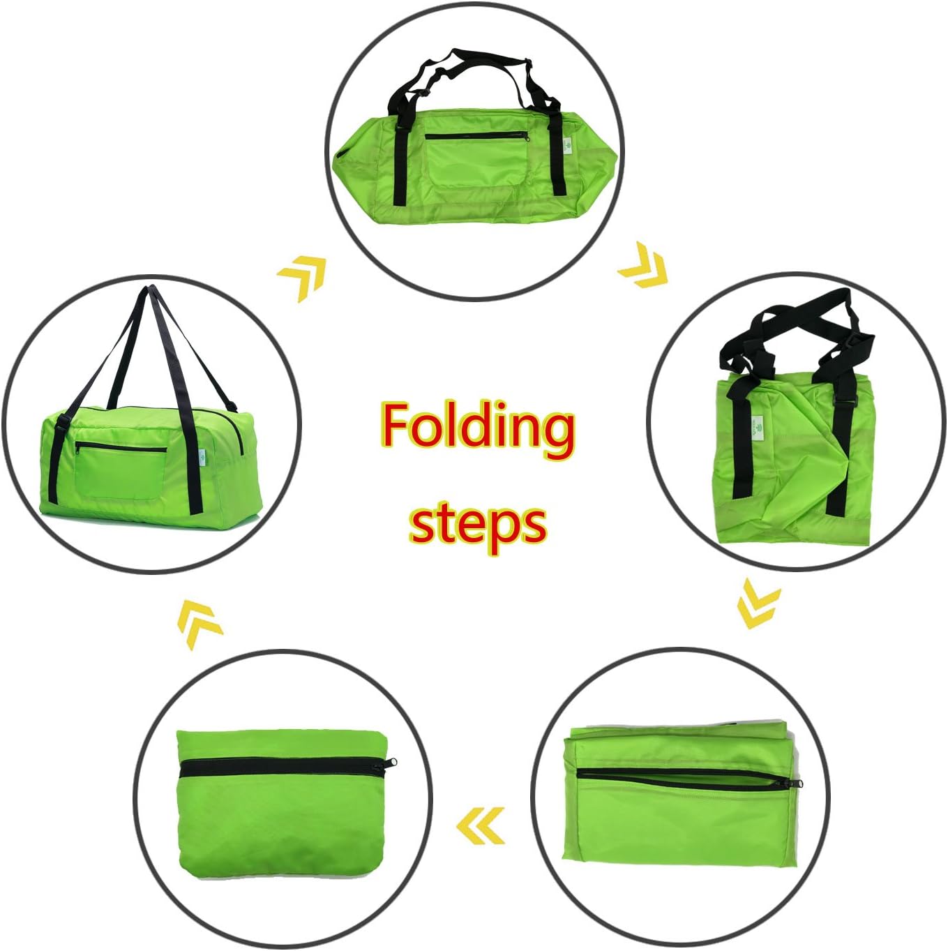 Skiennix Foldable Travel Duffel Bag - Versatile Luggage for Gym & Travel | Green Color