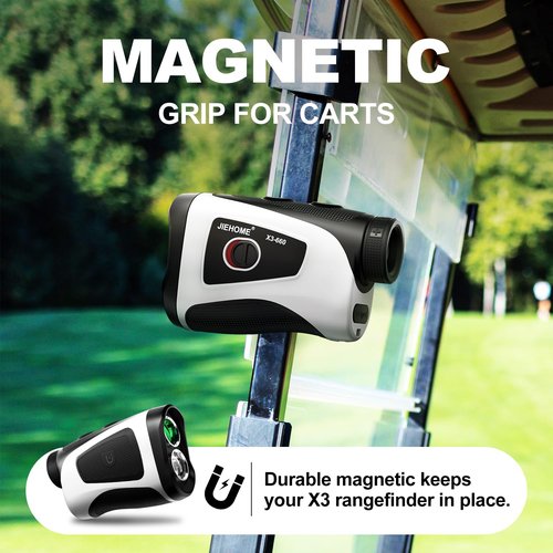 Golf Rangefinder with Slope Magnetic, 7X Magnification, 5 Modes, Flag Pole Locking, Vibration, Range Finder Golf Tournament Legal, Rechargeable Golf Accessories Gift for Men