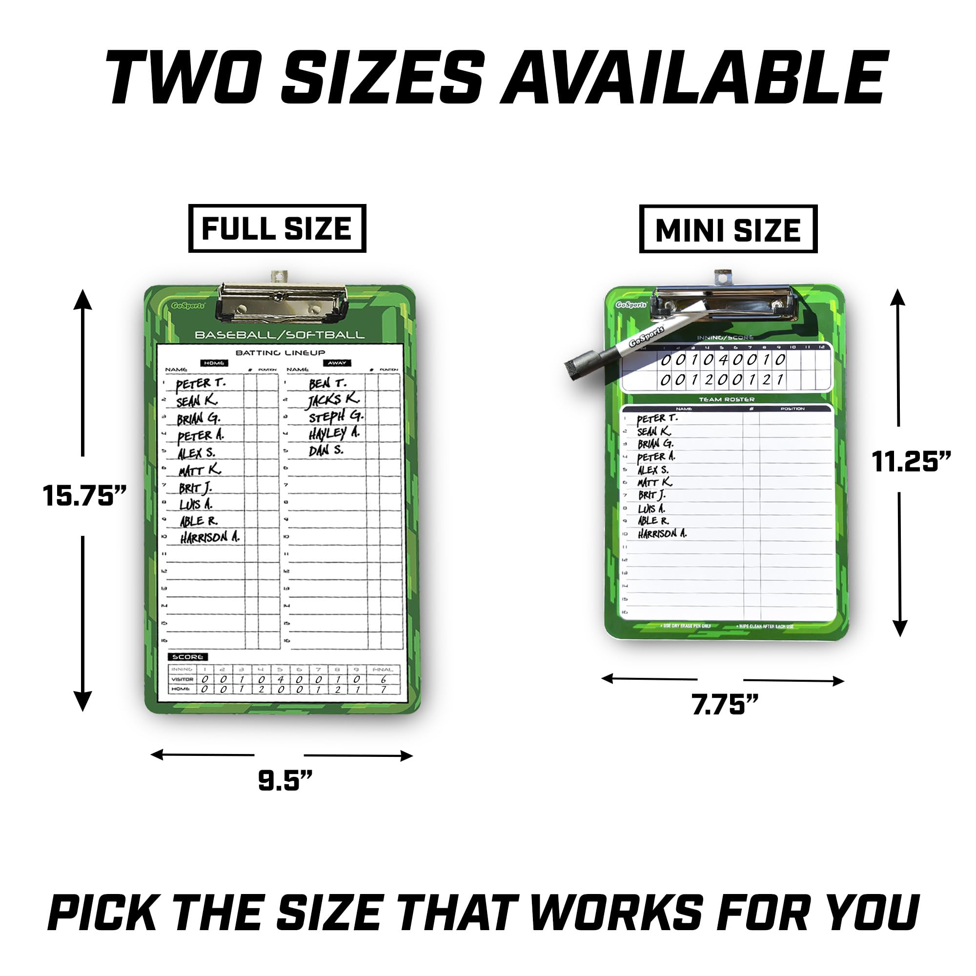GoSports Baseball & Softball Lineup Board