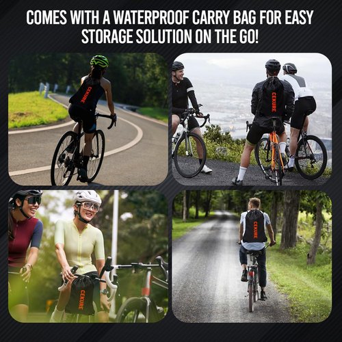 Bike Cover WaterProof Outdoor 210D, 1-2 Bikes Stationary - Heavy Duty Oxford Tear Resistant and Windproof Outdoor Storage Bicycle Cover, Bike Cover for Ebikes Comes with Carry Bag