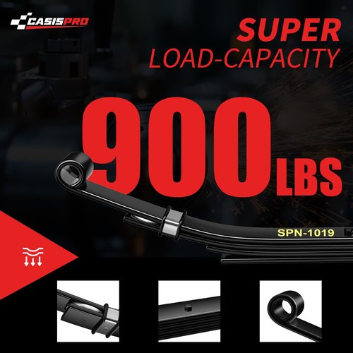 CASISPRO Heavy Duty Golf Cart Rear 4-Leaf Spring Kit for Club Car DS 1982-UP, Club Car Rear Leaf Spring Kit with Bushings & Sleeves, OEM# 102006501 1014675 1011149 1012618 1012324 1010974