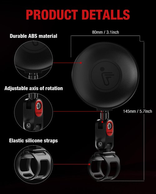 Scooter Rear-view Mirror Compatible with Ninebot by Segway All KickScooters MAX G30 G2 G3 ZT3 Pro GT3 F3 E3(Except Air T15), Adjustable Wide-Angle Vision Rearview Mirrors Original Accessories 2-Pack