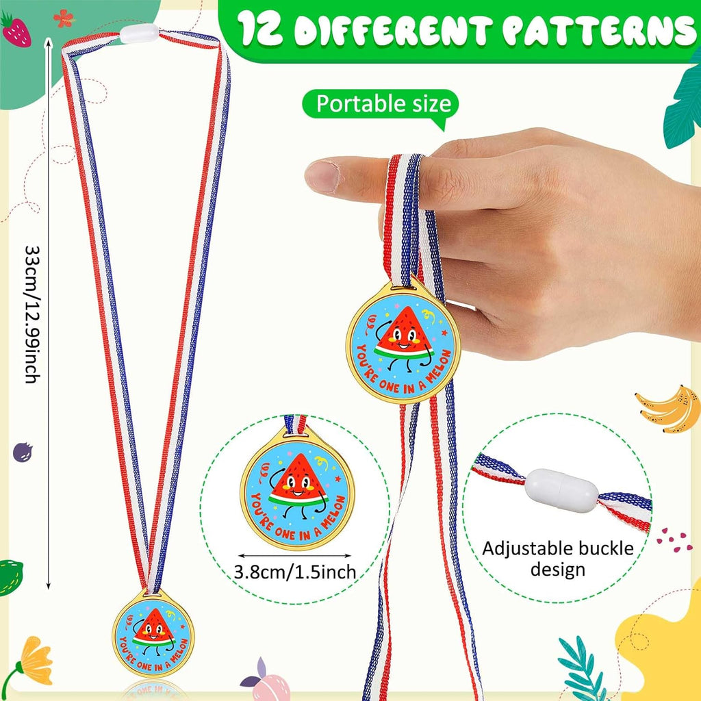 Skiennix Gold Plastic Award Medals - 36 Pcs Motivational Stickers for Kids | Perfect for Sports and Classroom Rewards