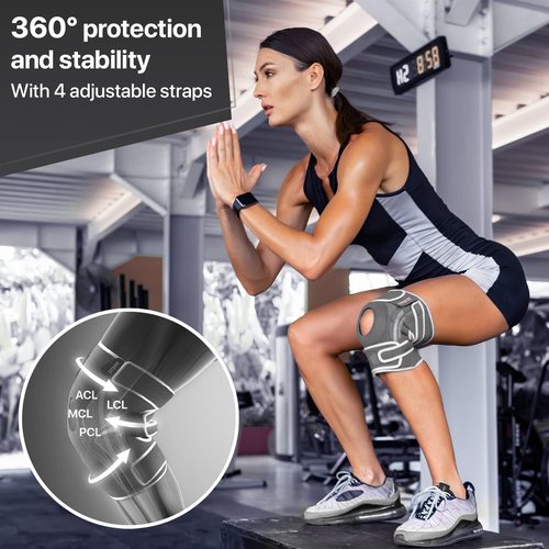 Dr. Brace Elite Knee Brace - Maximum Pain Support with Side Stabilizers & Gel Pads | Small Moon Color