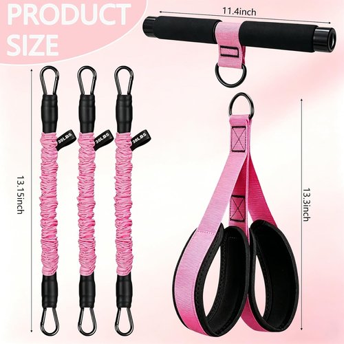 **Skiennix Upgraded Resistance Band - Thickened Latex Tubes with Soft Foam Foot Pedal | Ideal for Core, Arms & Legs**
