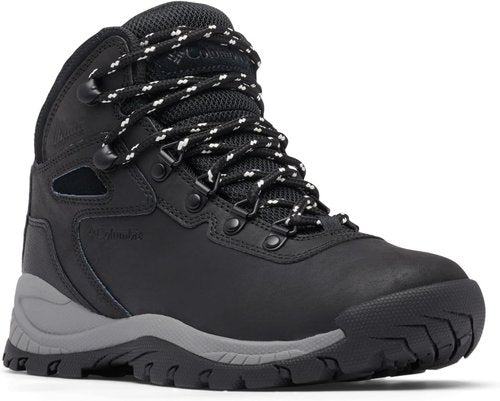 Columbia Women's Newton Ridge Waterproof Hiking Boots - Lightweight Comfort, Black/Chalk, Size 8.5